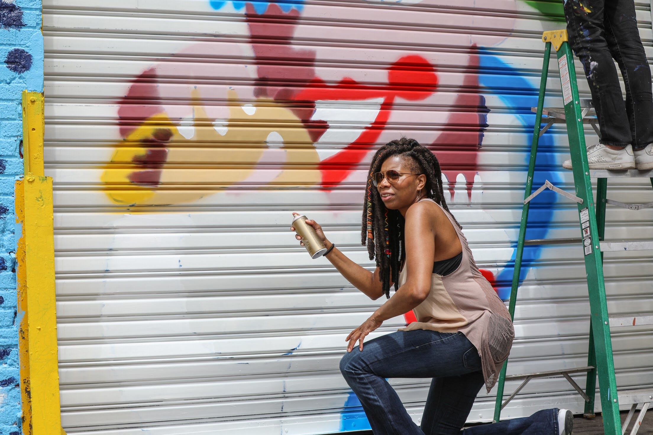 picture of me pretending to spray graffiti